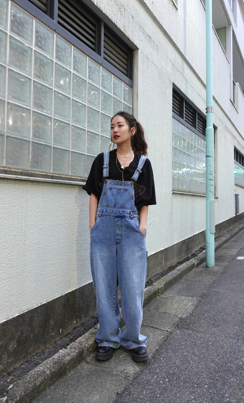 ワークデニムサロペット